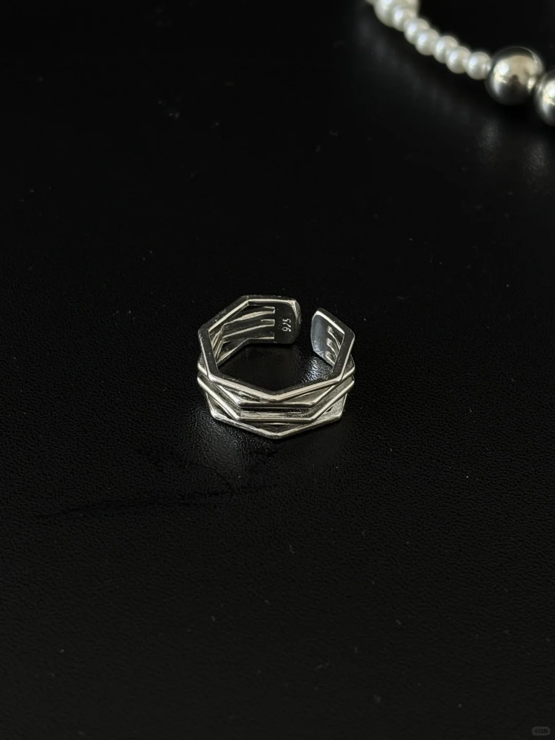 清冷感｜几何线条感戒指