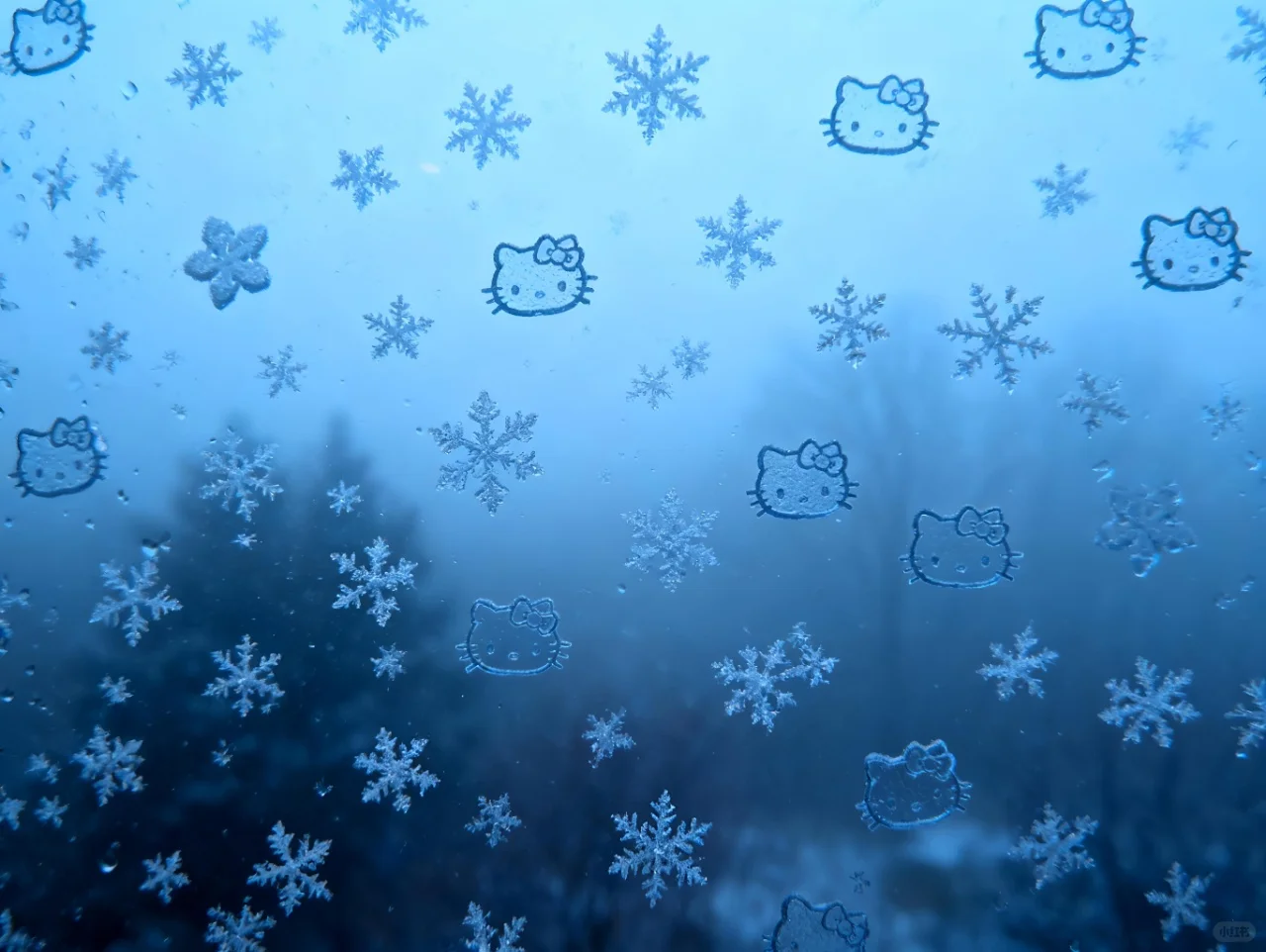 HelloKitty雪景iPad壁纸