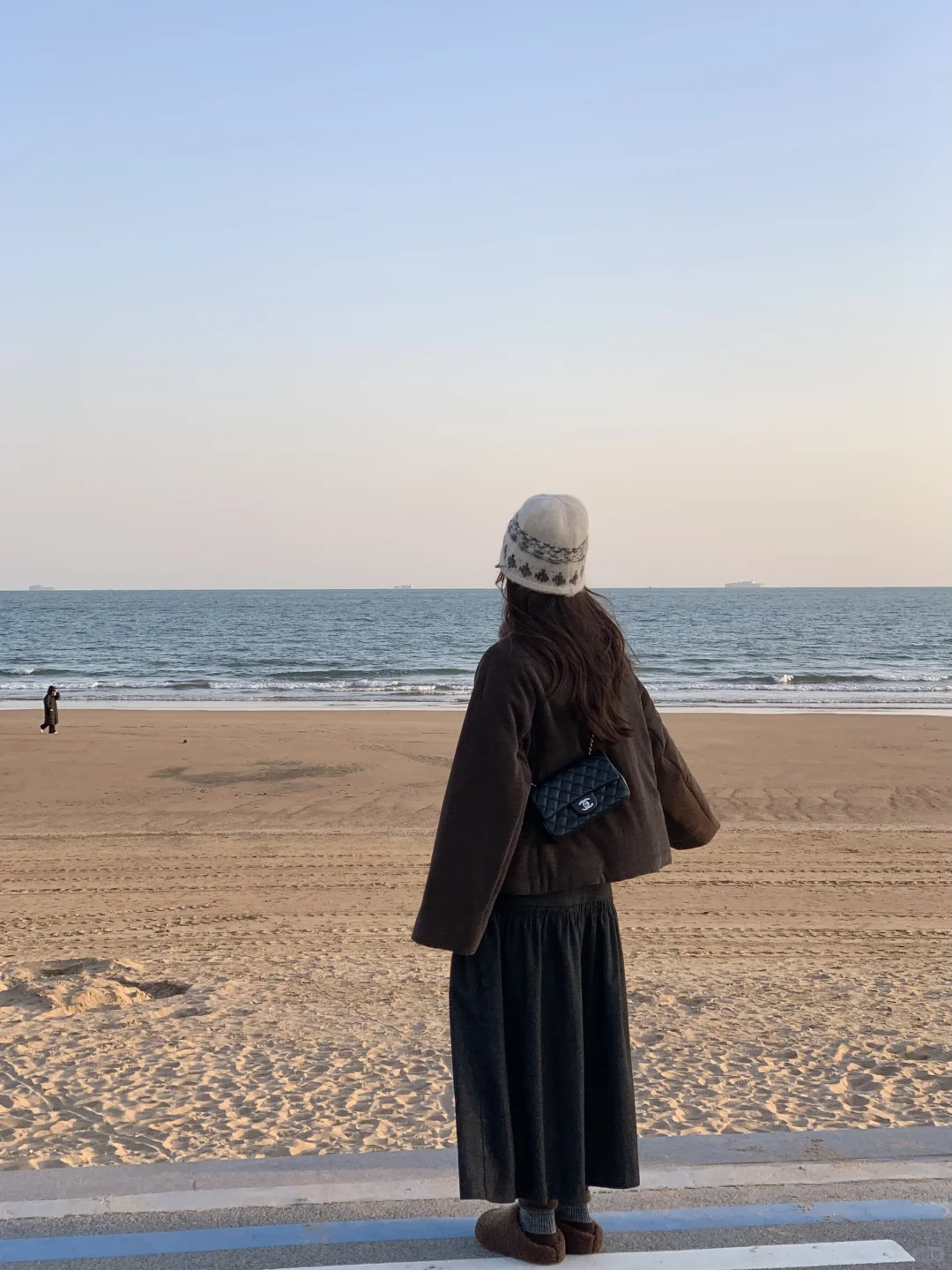 冬天的海边真的好适合松弛感穿搭