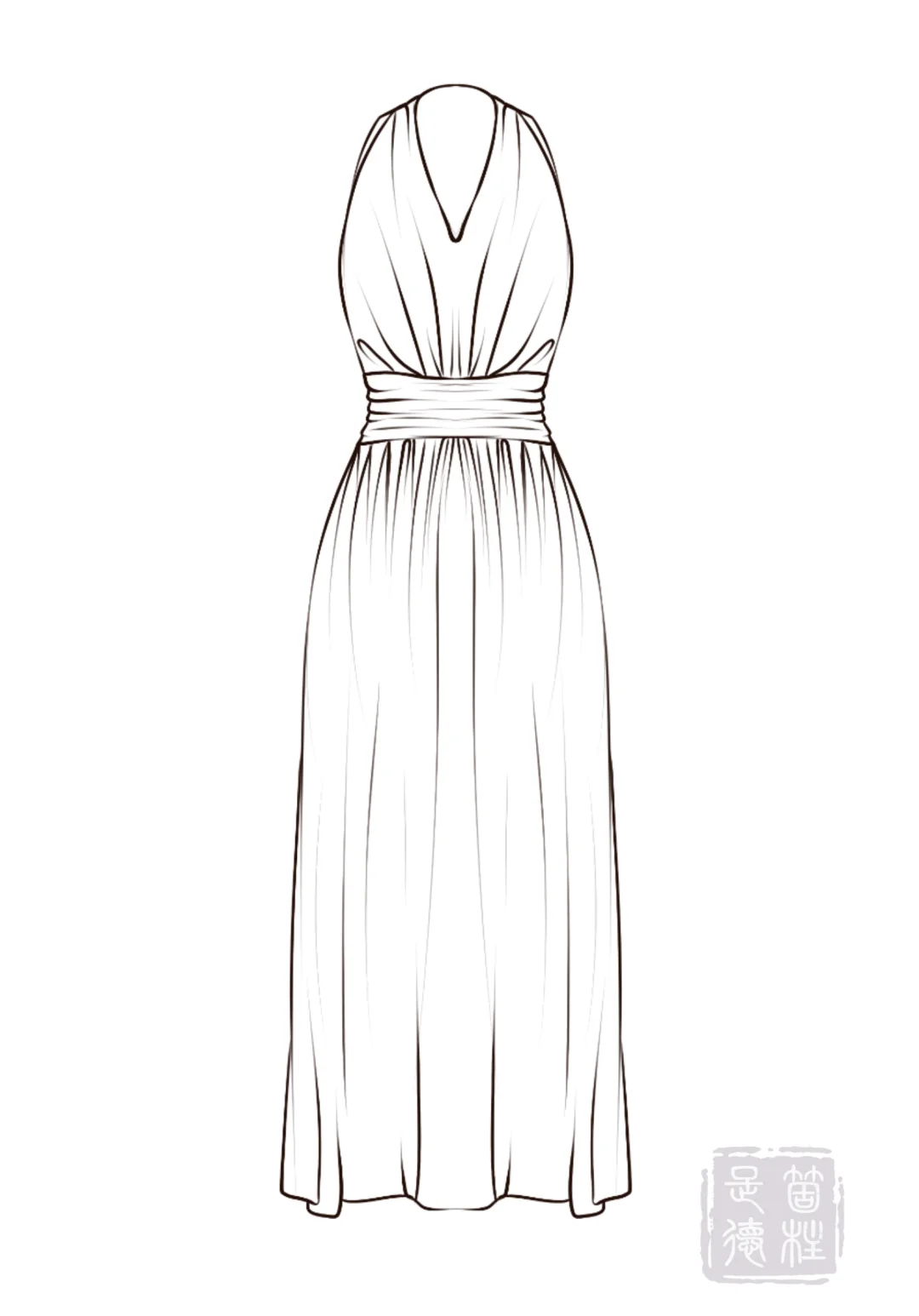 裙子款式图合集