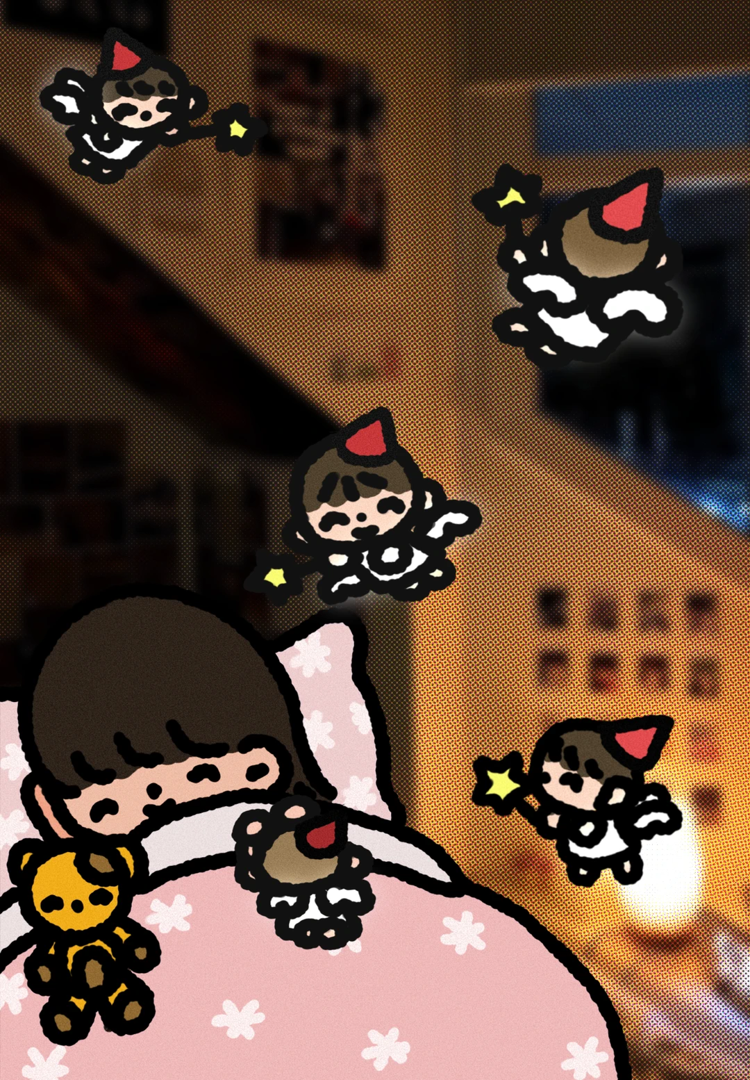 原创壁纸｜进入温暖的被窝里吧