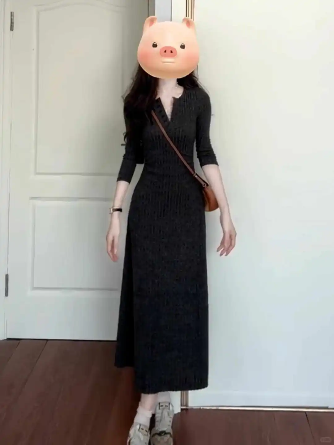 🖤法式灰针织裙，早秋御姐风穿搭太绝了