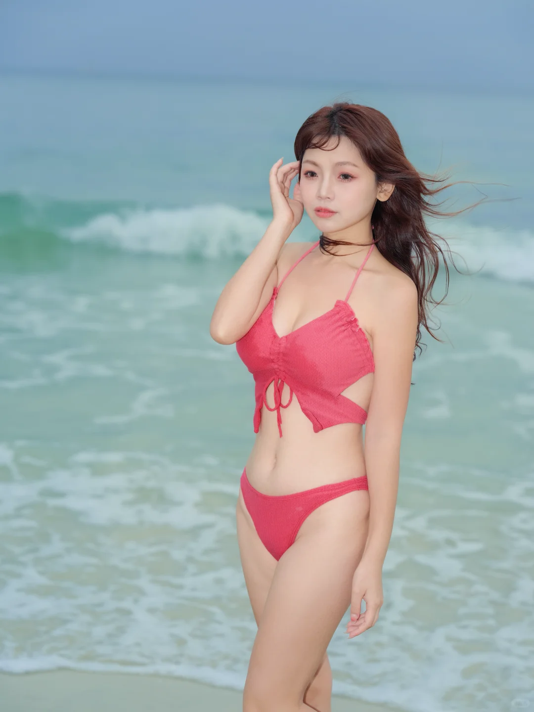 我的泳衣配色和海是绝配🌊