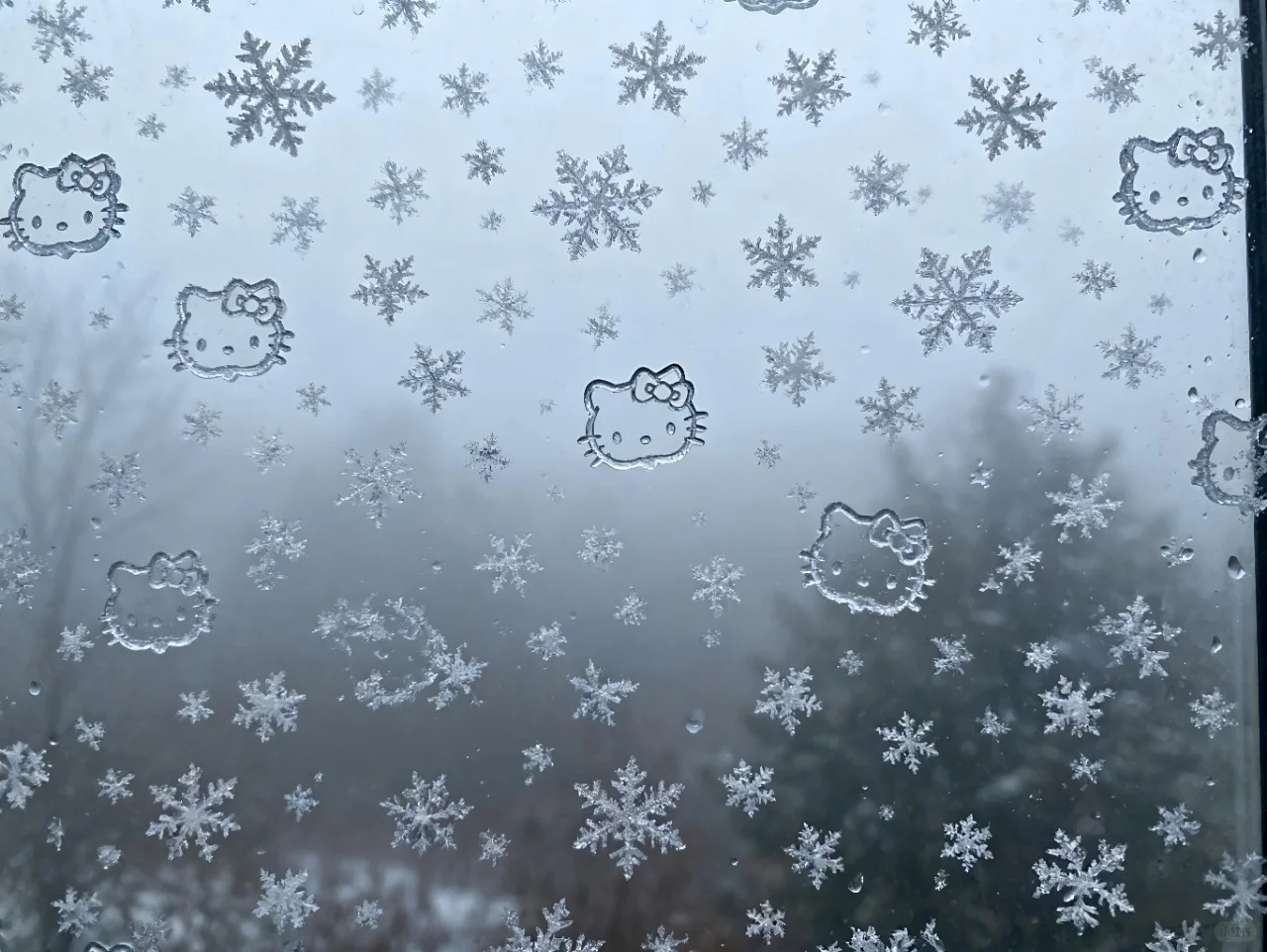 HelloKitty雪景iPad壁纸