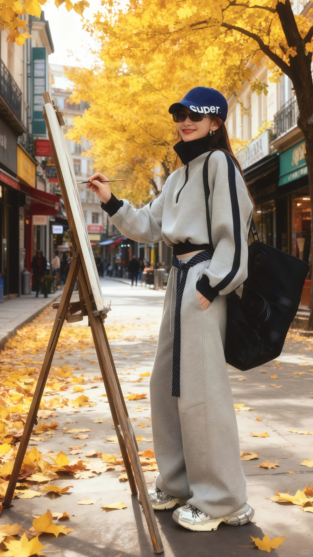 秋日运动套装look