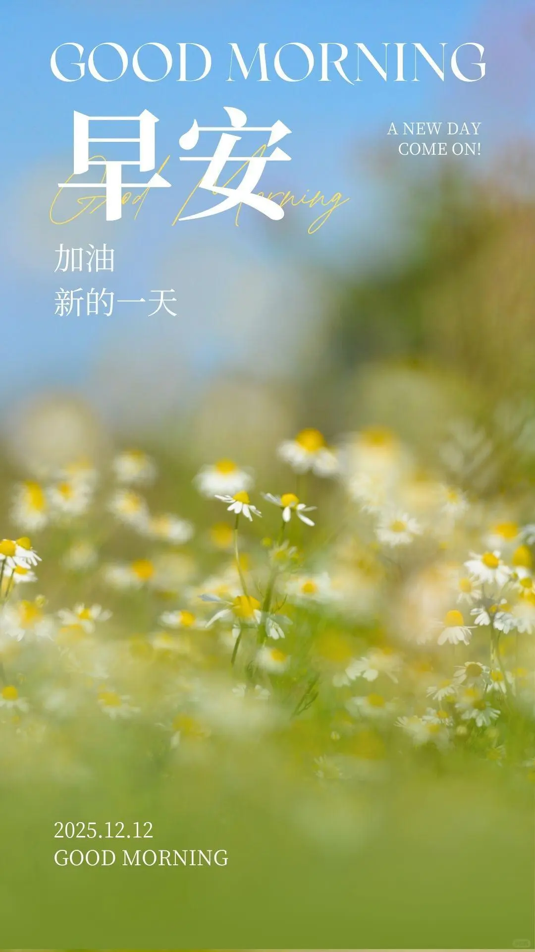 12月12日，带日期的早安图片，星期五早安