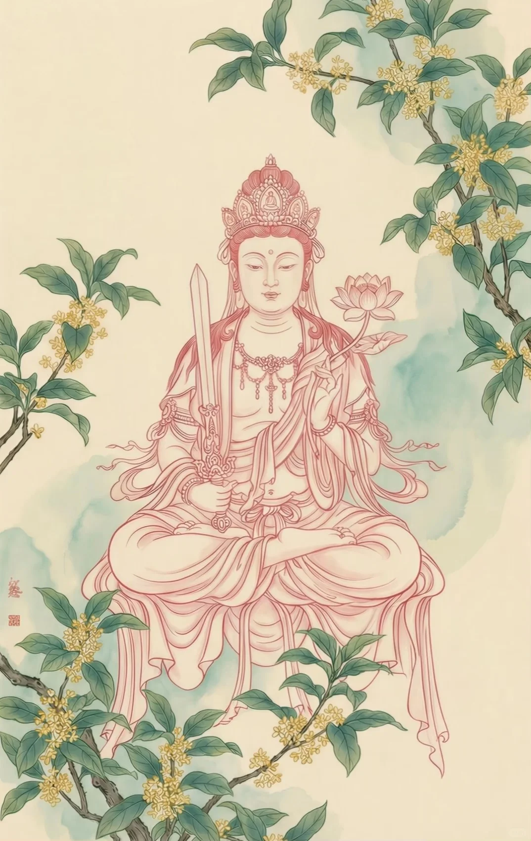 恭迎文殊菩萨出家日 | 左滑领动态壁纸啦！