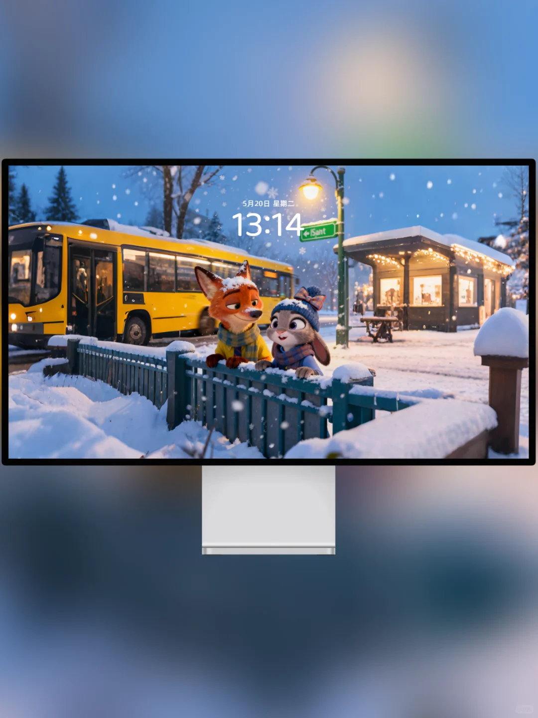 尼克朱迪冬夜下的初雪｜🦊🐰动态壁纸