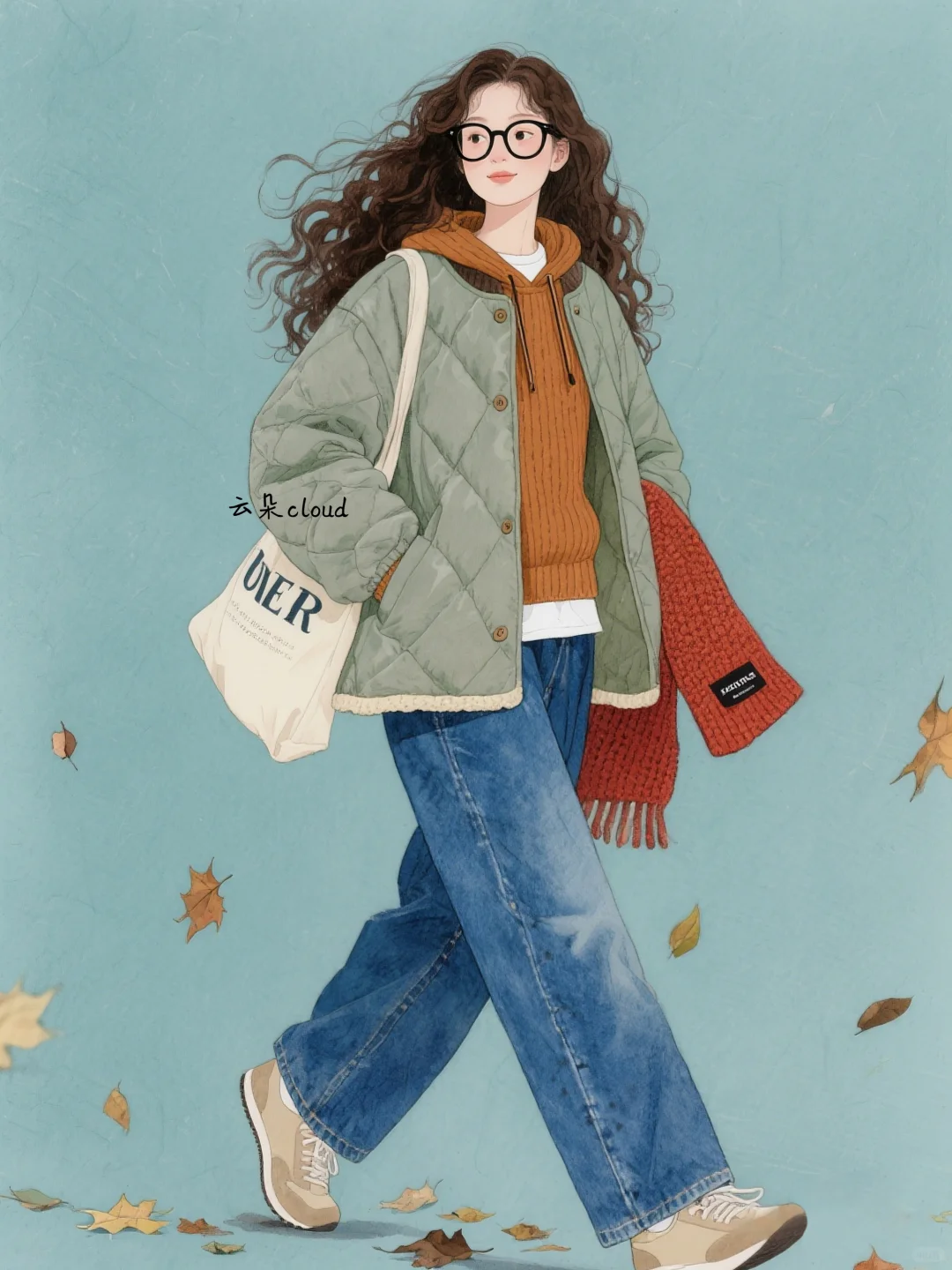 分享一下最近的穿搭，复古休闲风～