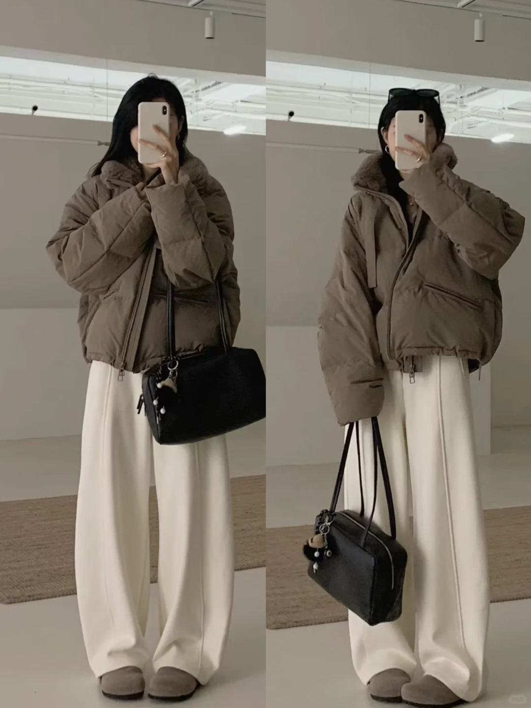 OOTD|160小个子女生秋冬短款羽绒服穿搭