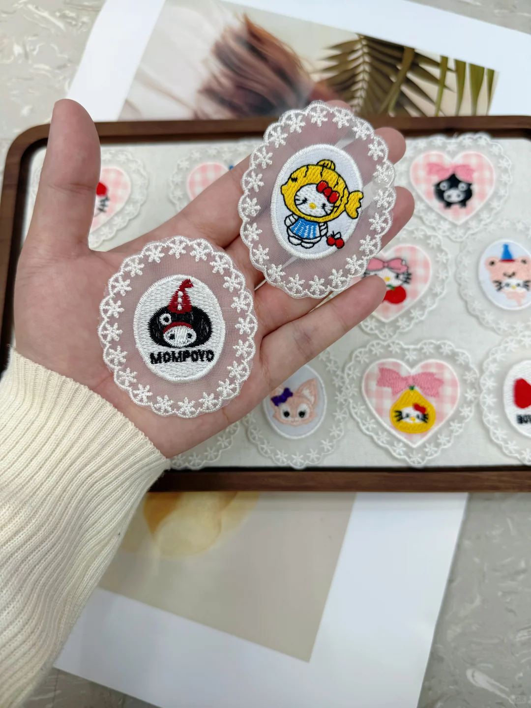 发现一个超可爱的动物布贴蕾丝标🎁！