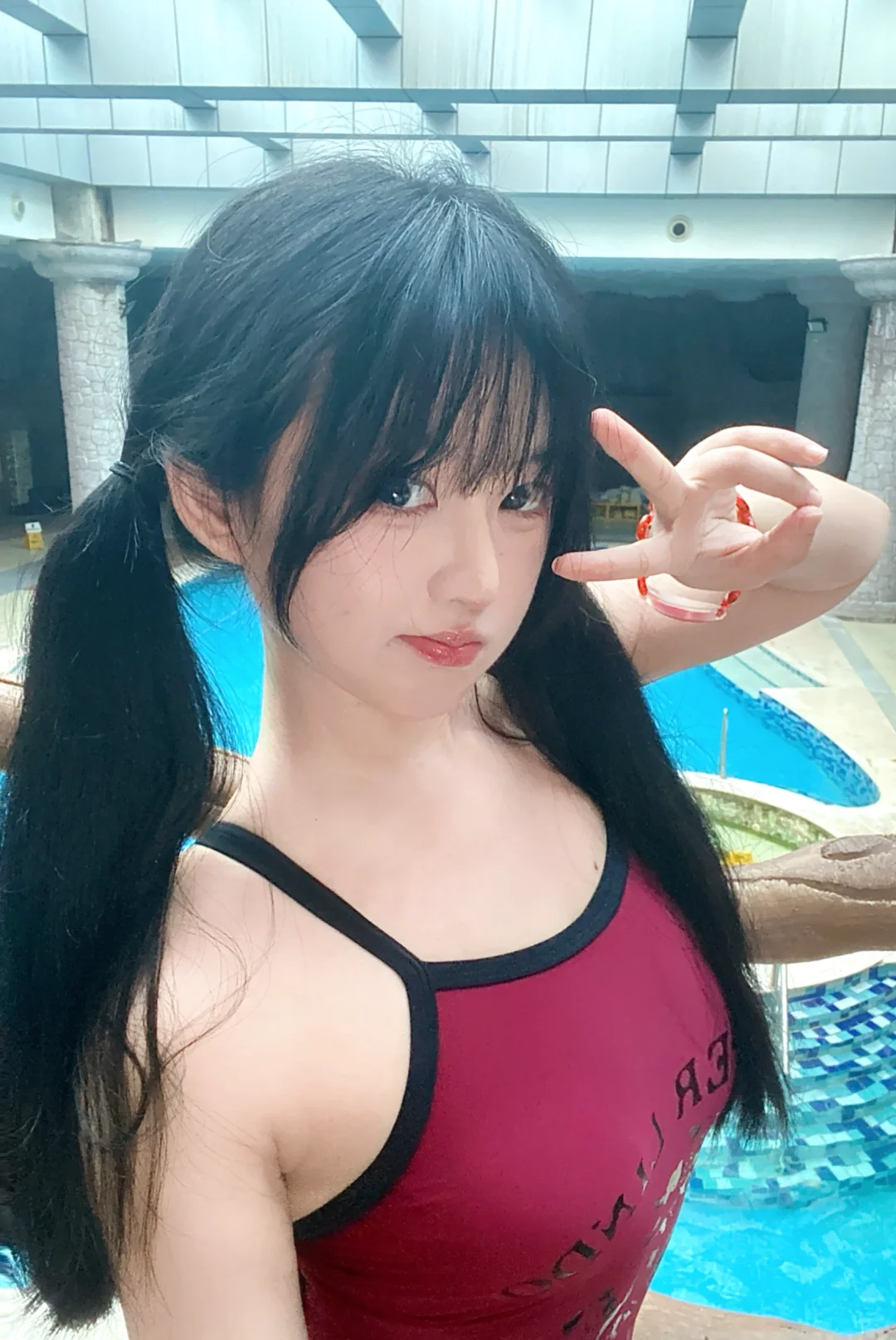 你游泳笨笨的 好可爱