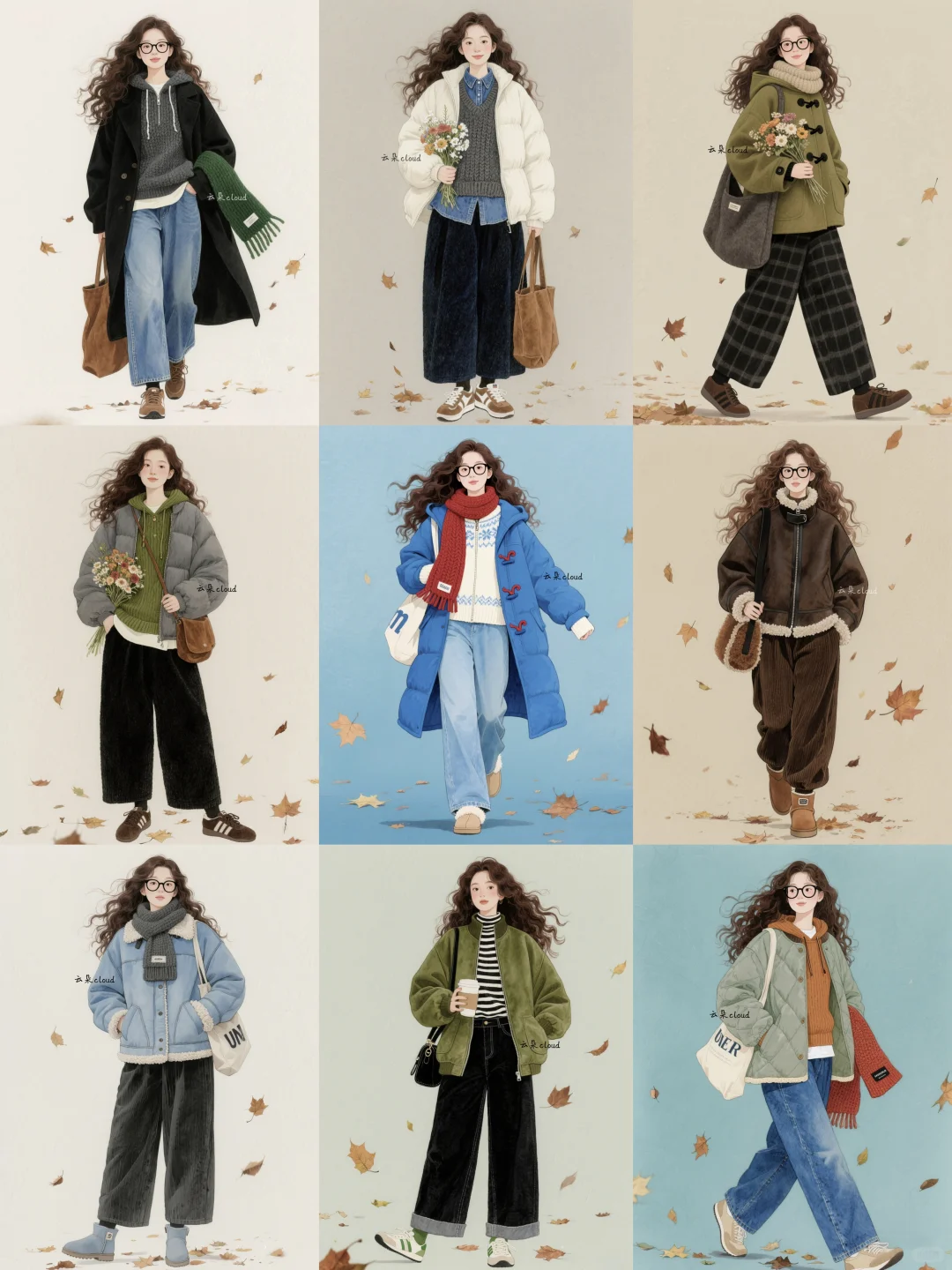 分享一下最近的穿搭，复古休闲风～