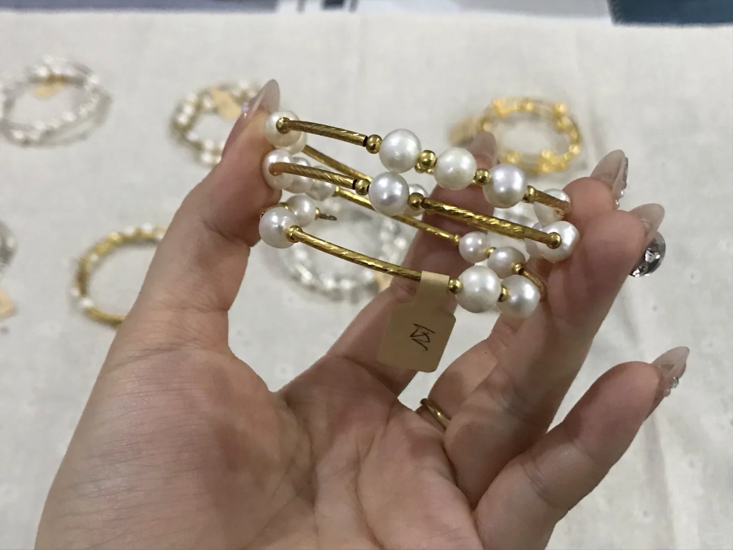 天然珍珠多圈手环