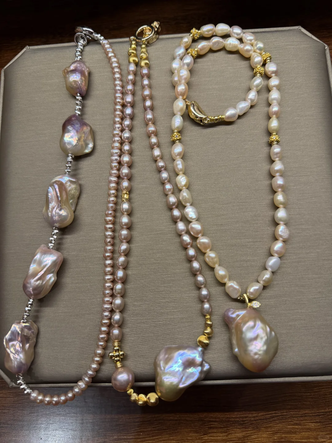 已出闲置全新天然淡水珍珠巴洛克项链