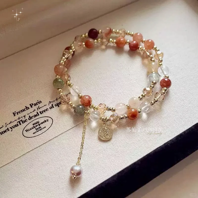 39宠粉双层叠戴串珠女轻奢小众高级感手链