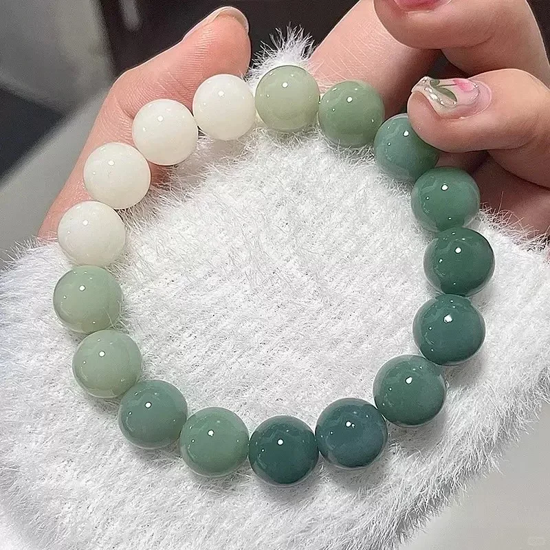 白玉菩提手串绕指柔正品女学生党文玩菩提根