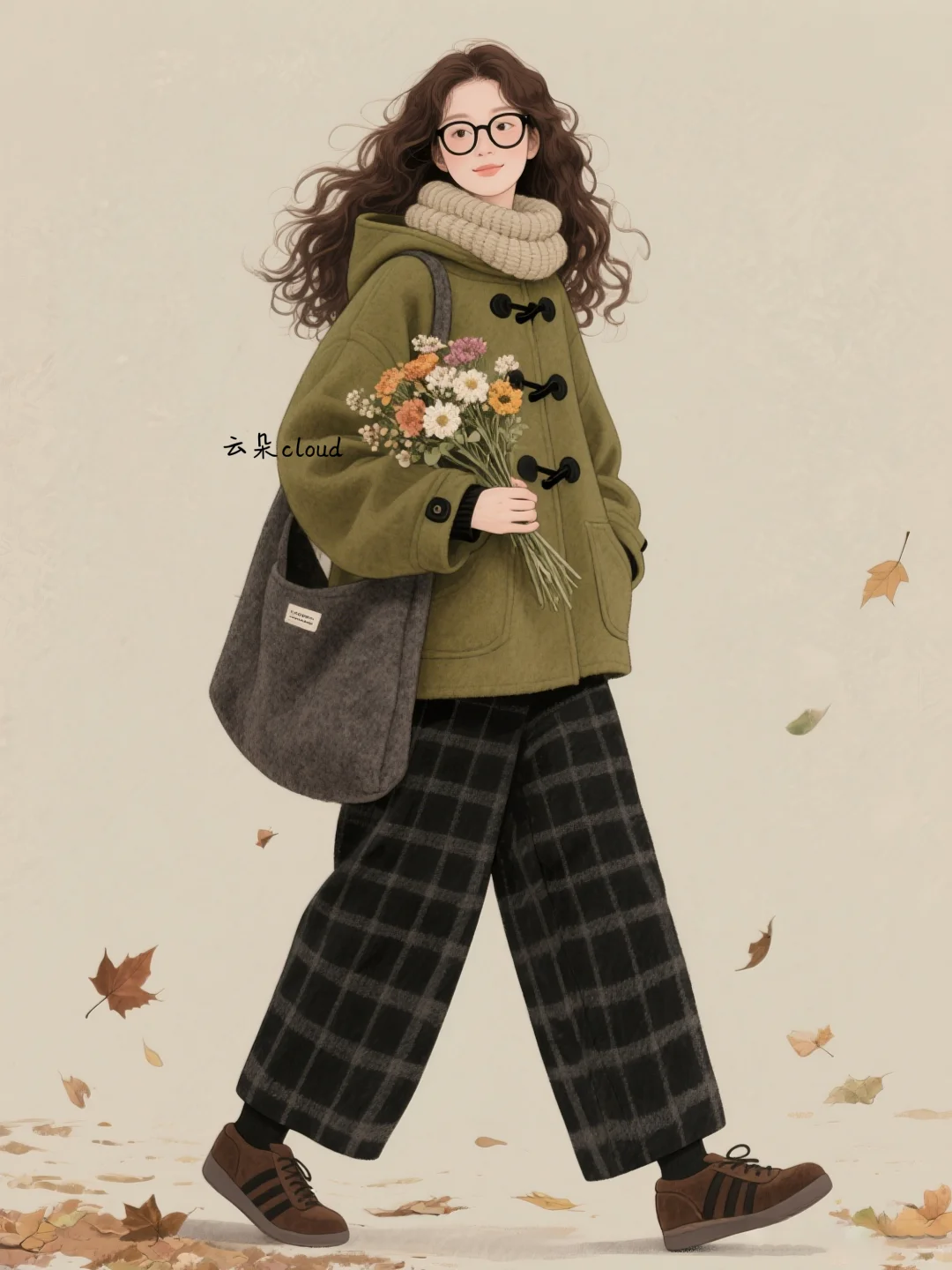 分享一下最近的穿搭，复古休闲风～