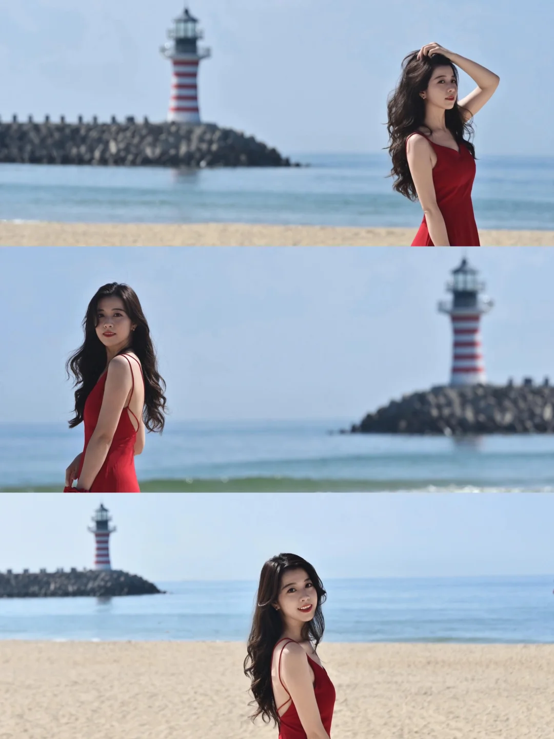 🔥神州半岛灯塔|红裙子和灯塔的电影感！