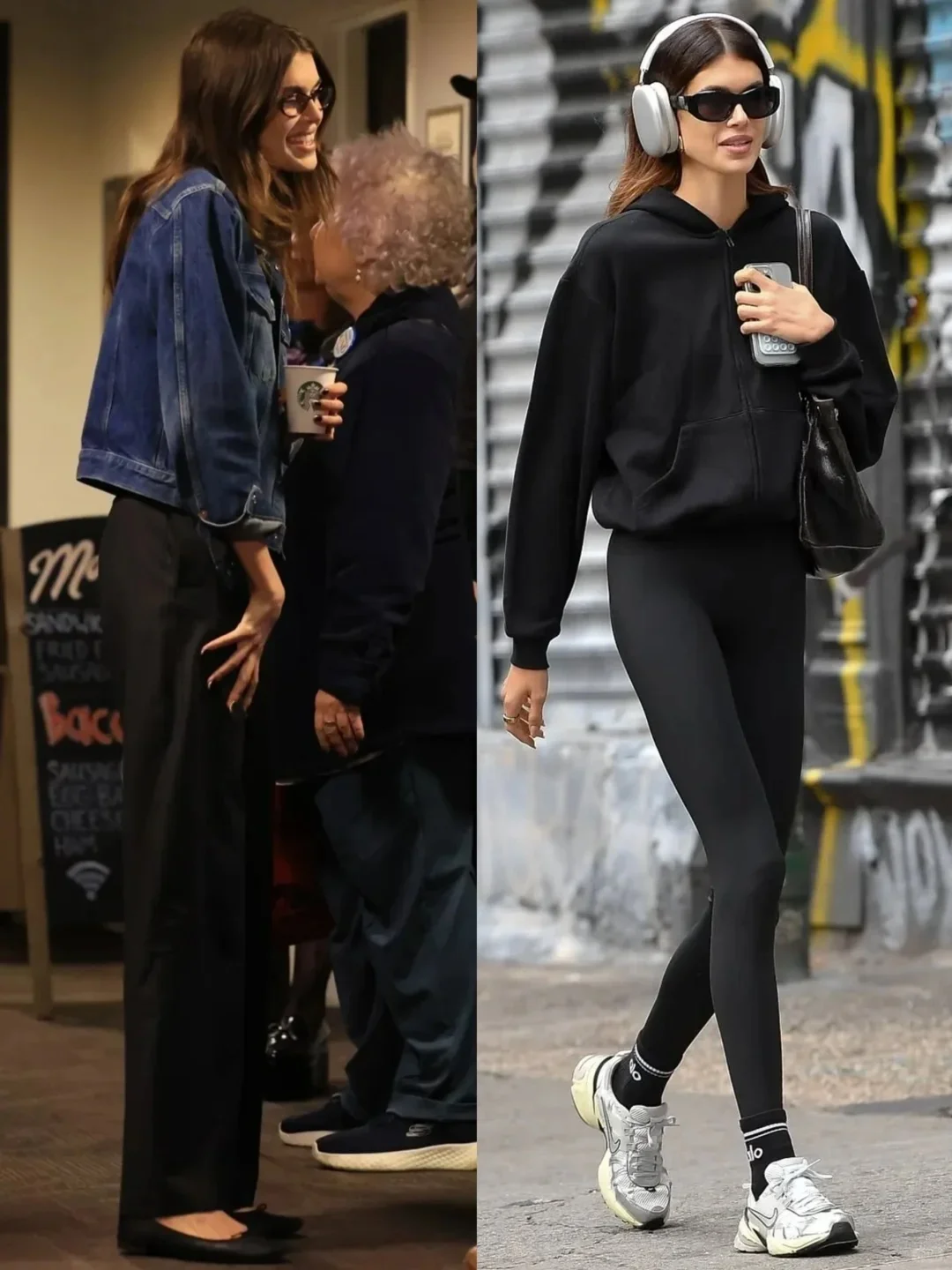 Kaia日常出街私服｜这长腿和肌肉线条太绝了！