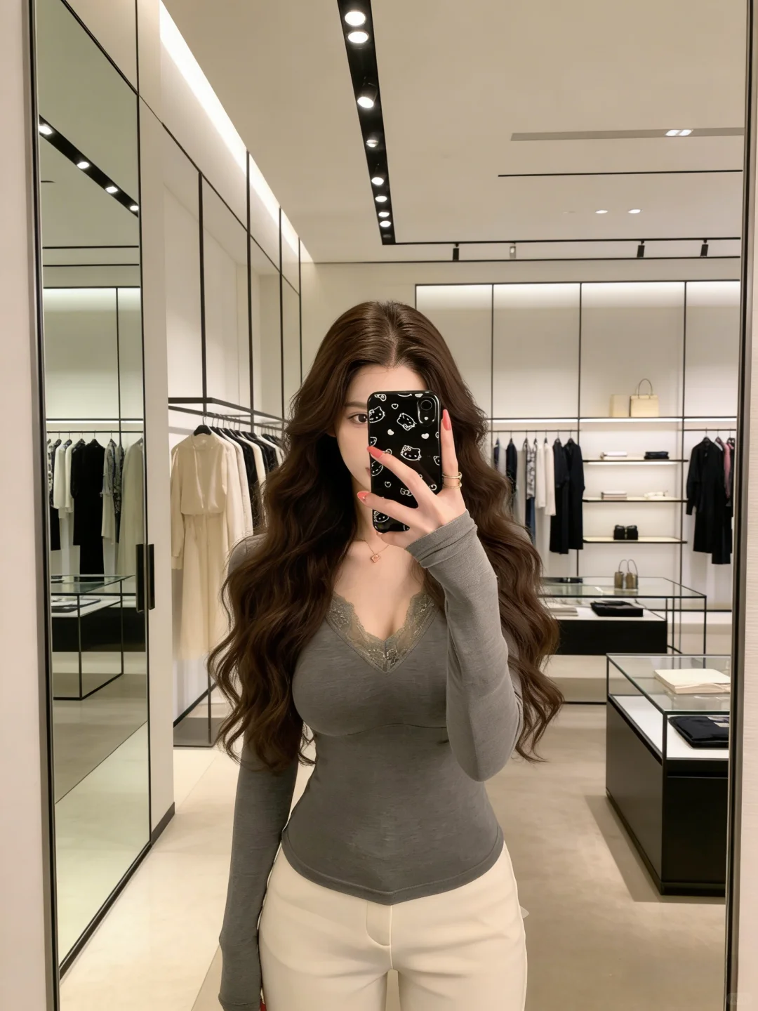 蕾丝内搭！韩女穿搭我悟了！！