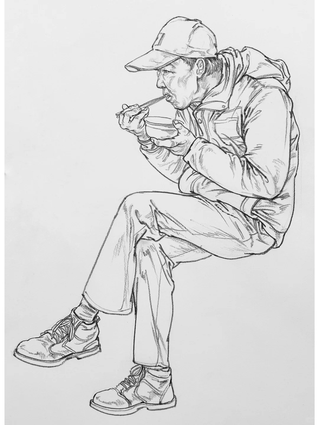 线性人物速写训练