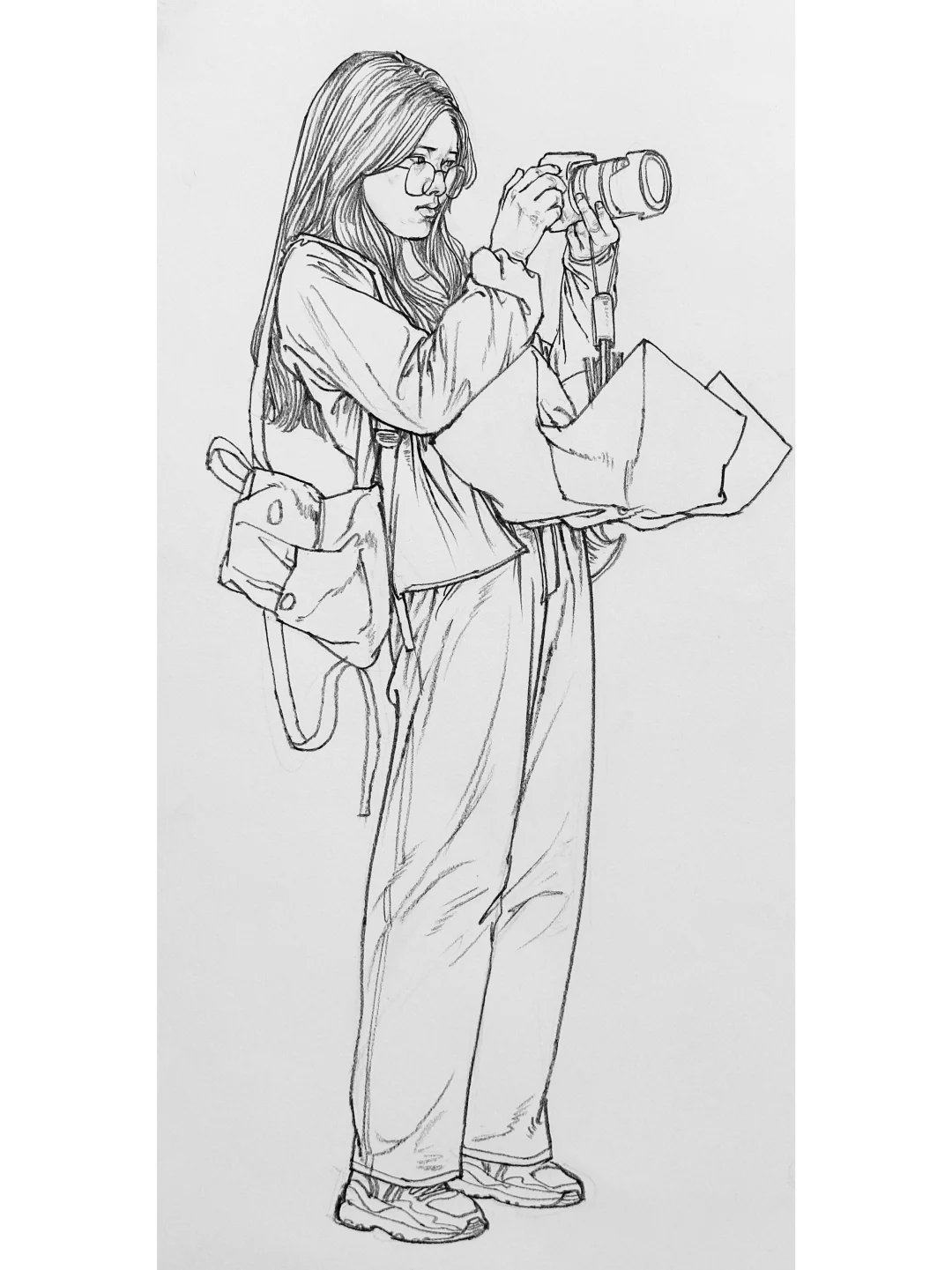 线性人物速写训练