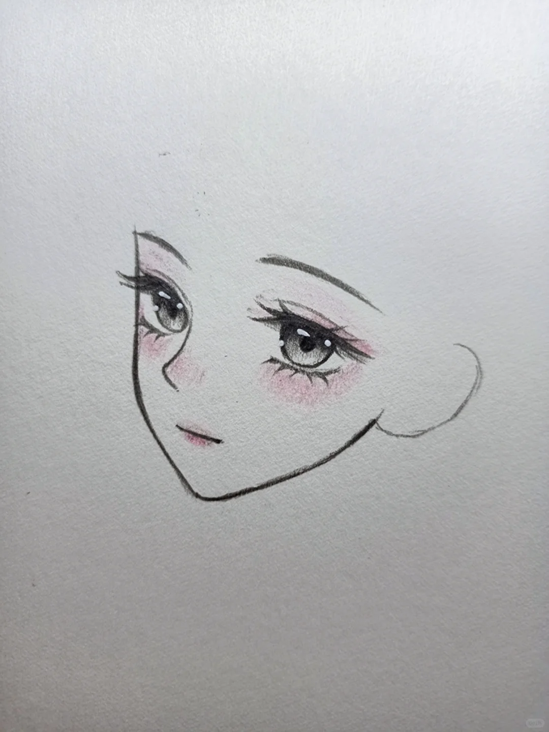 古风女生绘画过程图