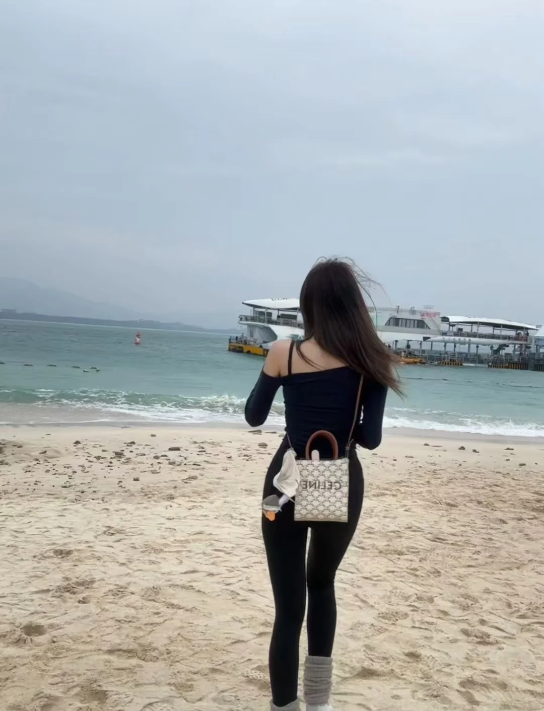 冬天的海边，美丽冻人