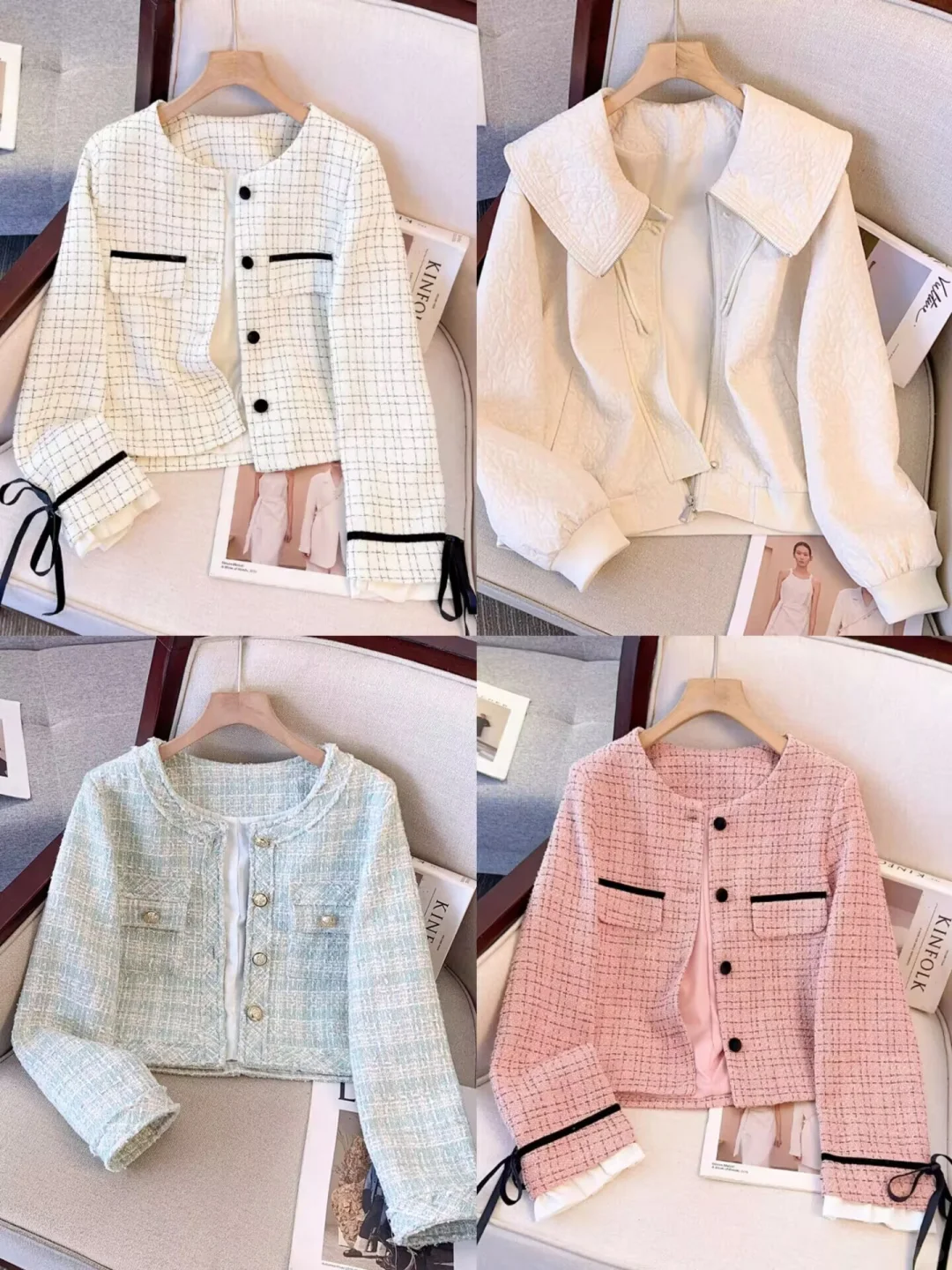 巨显白的气质外套穿搭！均39💰一套手慢⑤