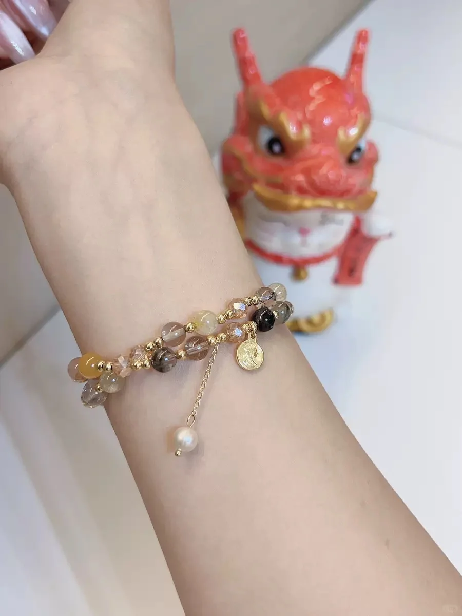 39宠粉双层叠戴串珠女轻奢小众高级感手链