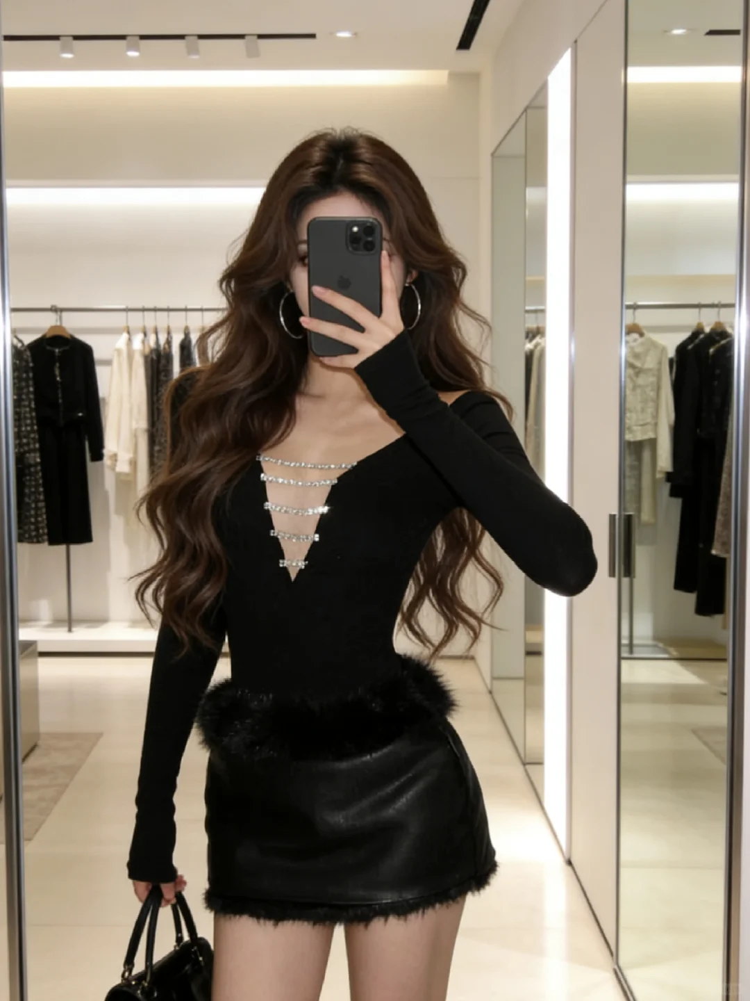 冷艳御姐风，我爱了！🖤🖤