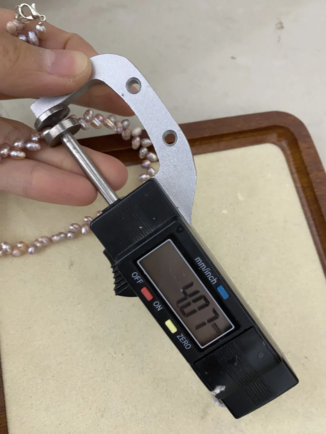 处理💰45.8/条 紫粉色麦穗天然珍珠项链