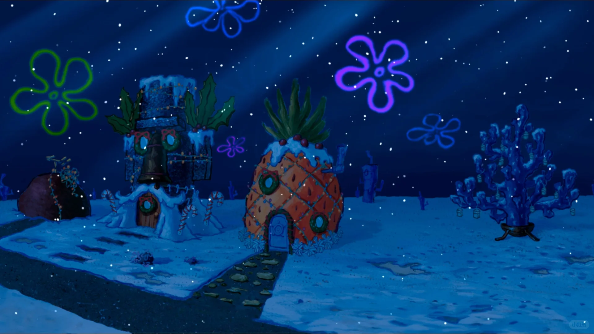 冬日下雪的比奇堡❄️