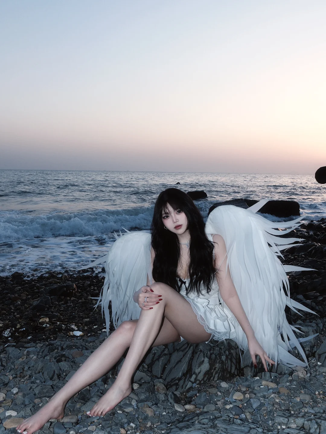 大连陪拍-海边氛围感天使