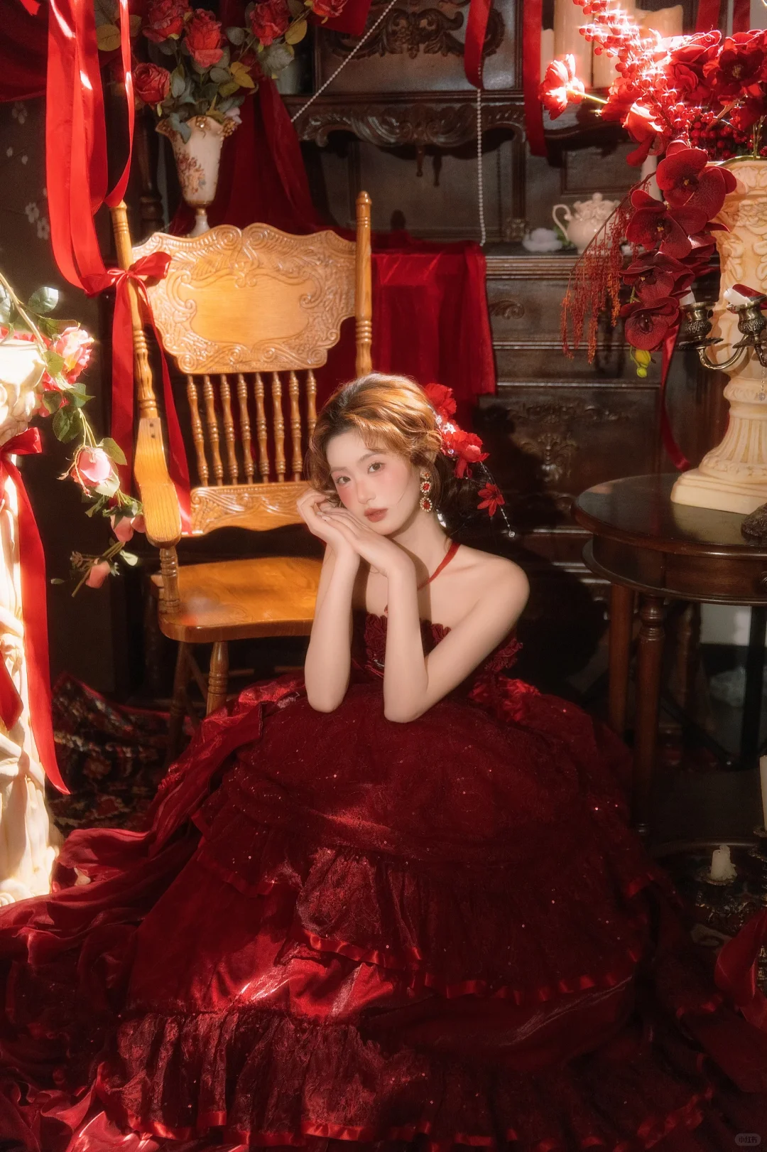 极繁美🪞红裙加冕的热烈🥀