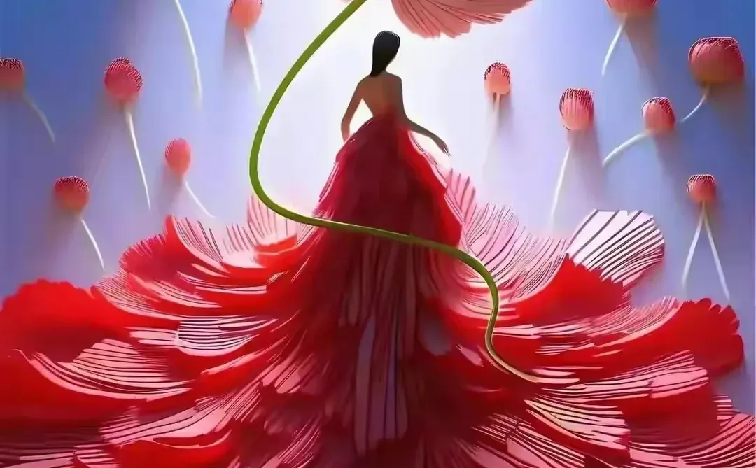 花朵如美女，娇艳欲滴，绽放生命的美丽