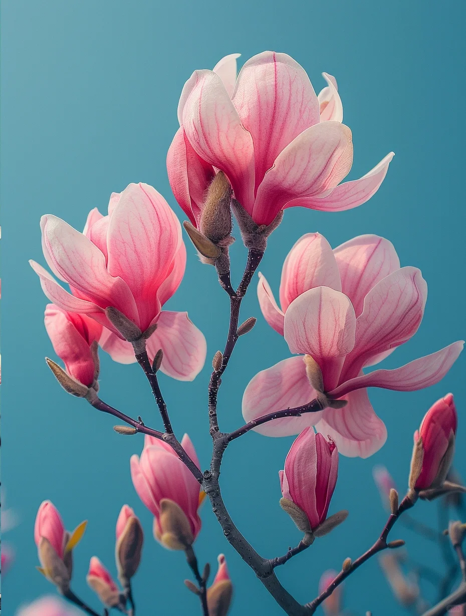 玉兰粉嫩，不负春光不负卿！