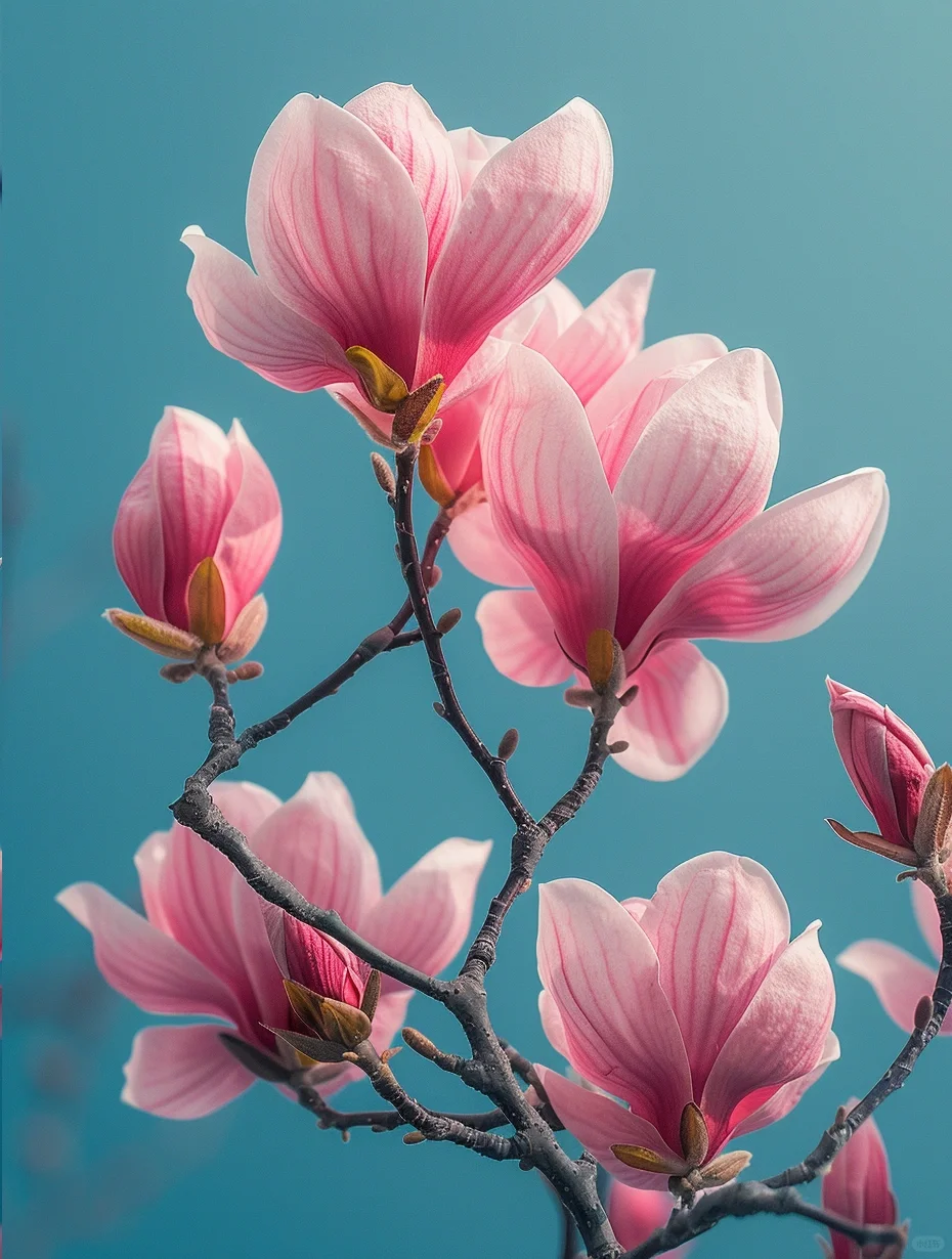 玉兰粉嫩，不负春光不负卿！