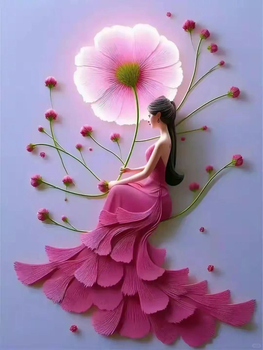 花朵如美女，娇艳欲滴，绽放生命的美丽