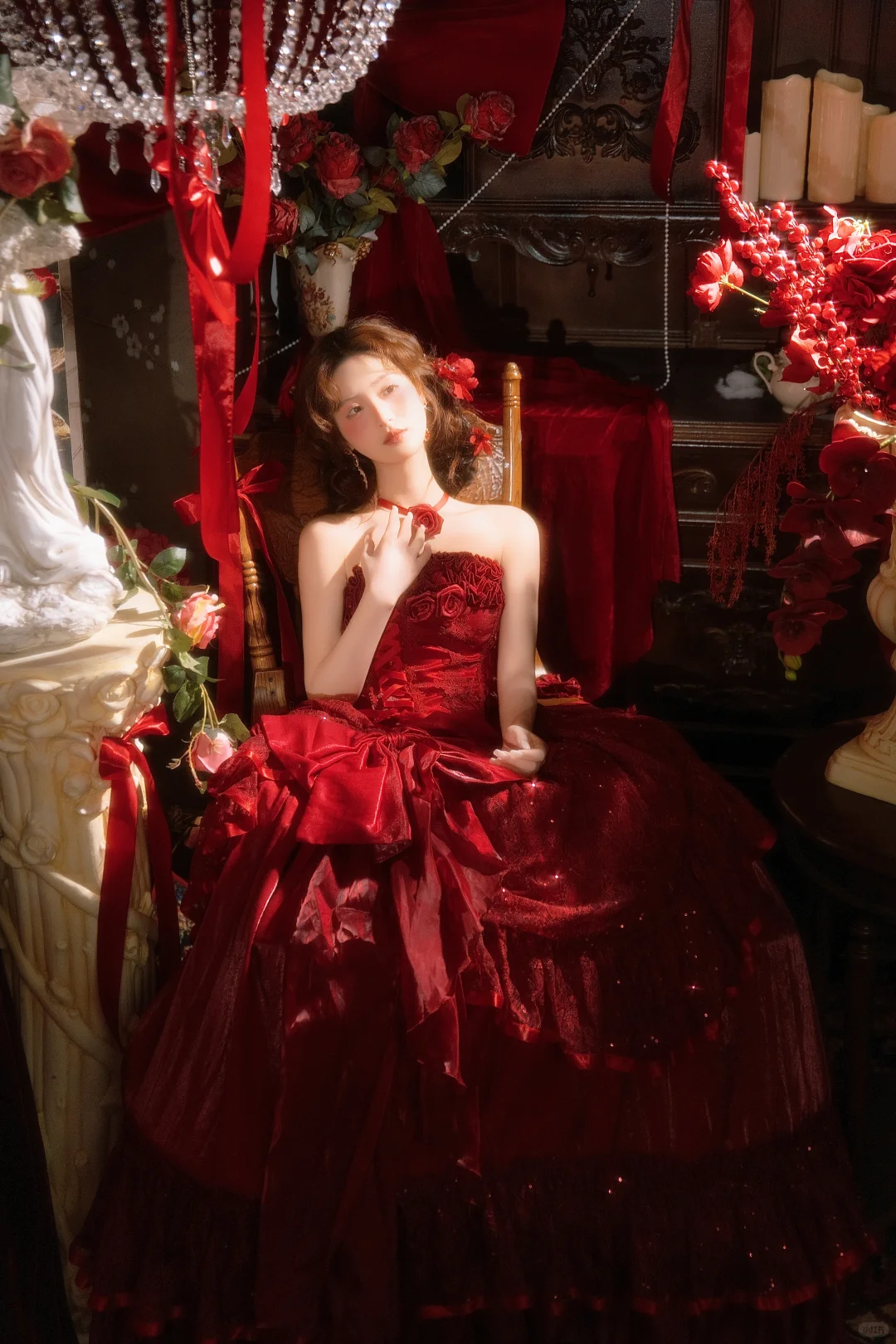 极繁美🪞红裙加冕的热烈🥀
