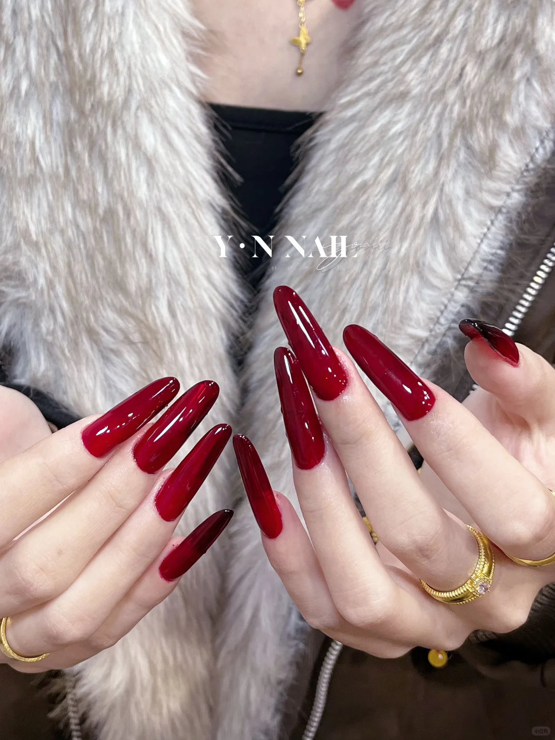 襄阳美甲之娇艳欲滴红～