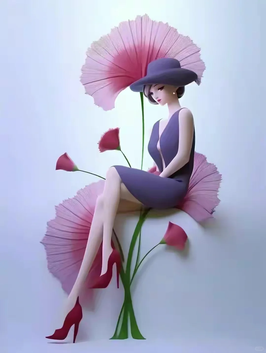 花朵如美女，娇艳欲滴，绽放生命的美丽