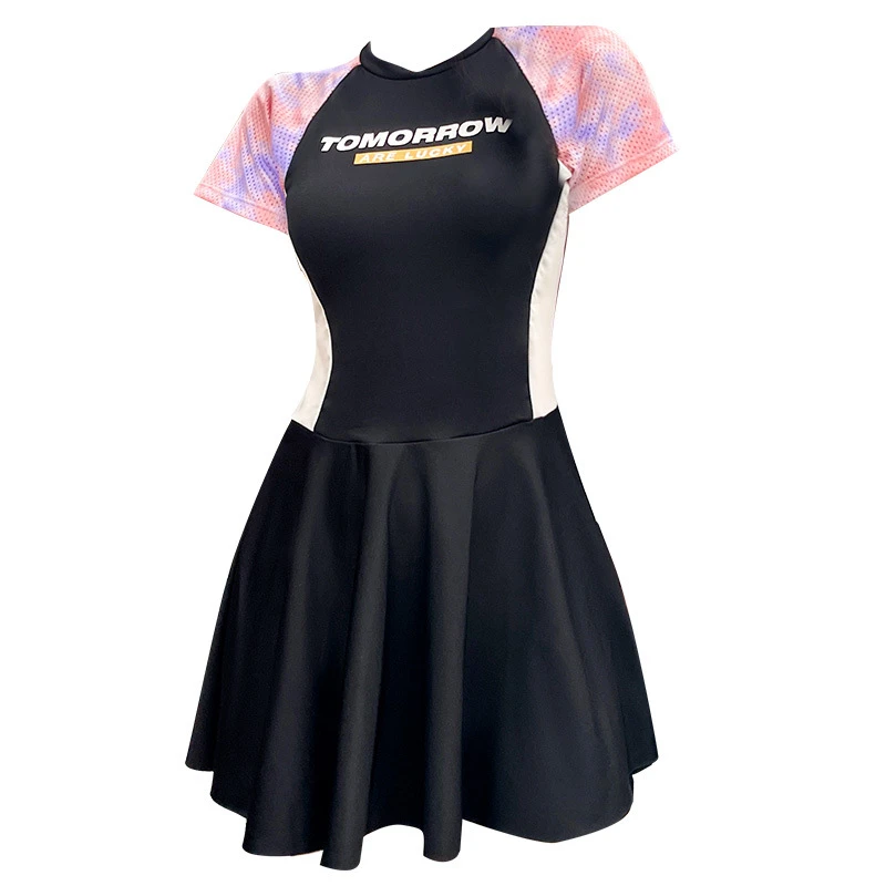 女童短袖裙裤泳衣🎀校园游泳课必备太乖