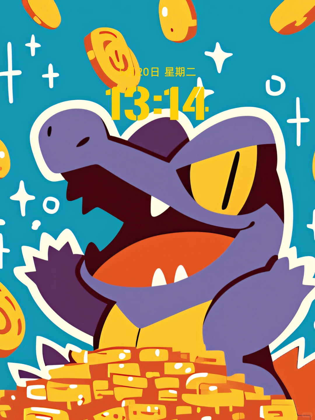 宝可梦壁纸丨小锯鳄：能量开仓，马上牛市