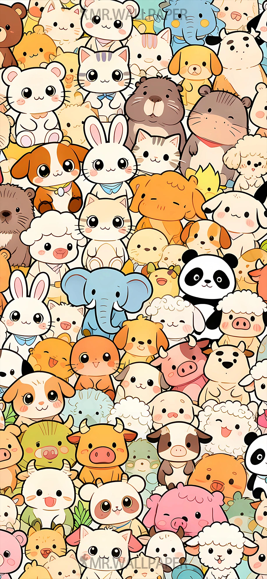 小动物治愈壁纸丨密集涂鸦丨4K原创壁纸