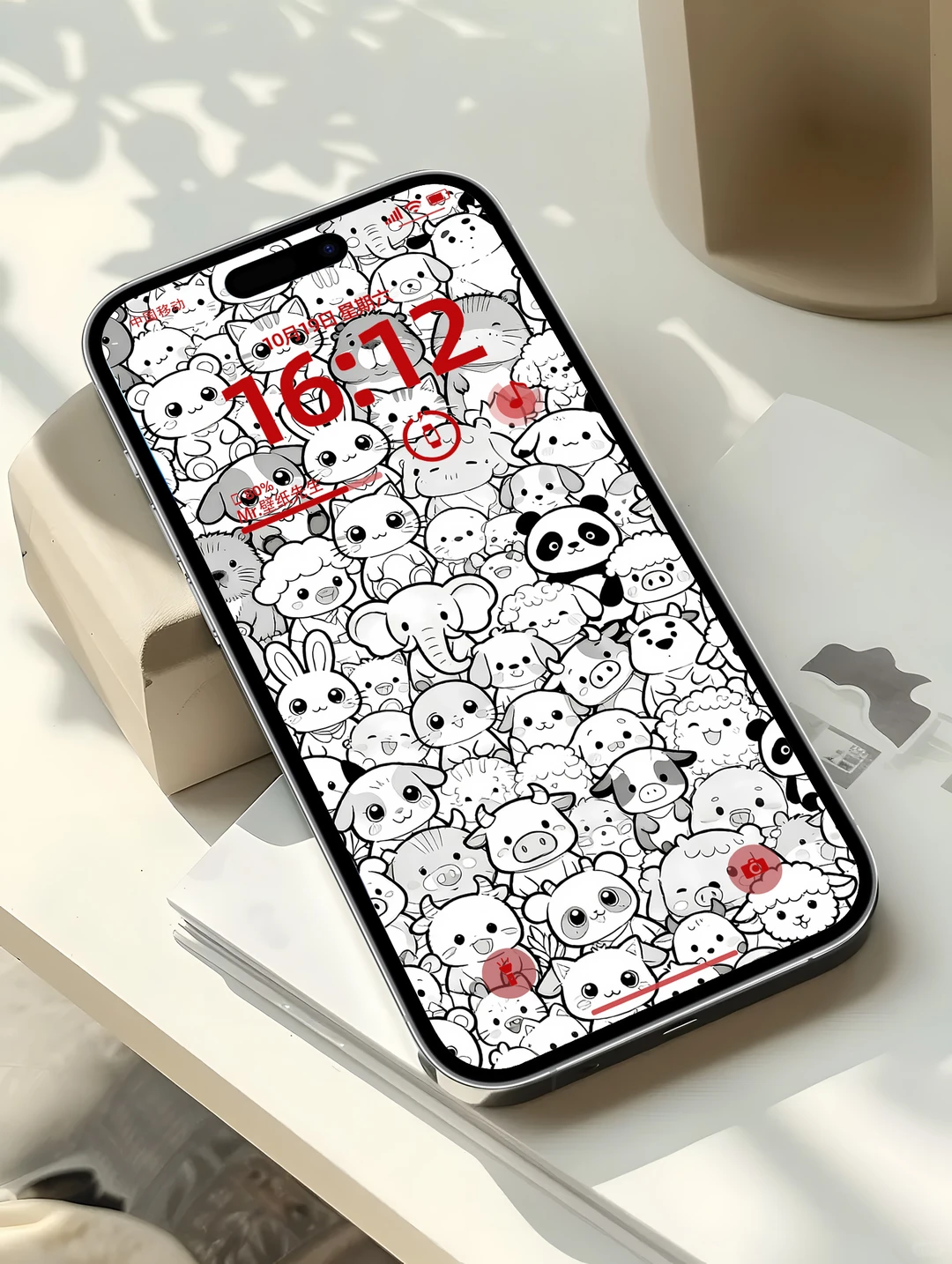 小动物治愈壁纸丨密集涂鸦丨4K原创壁纸