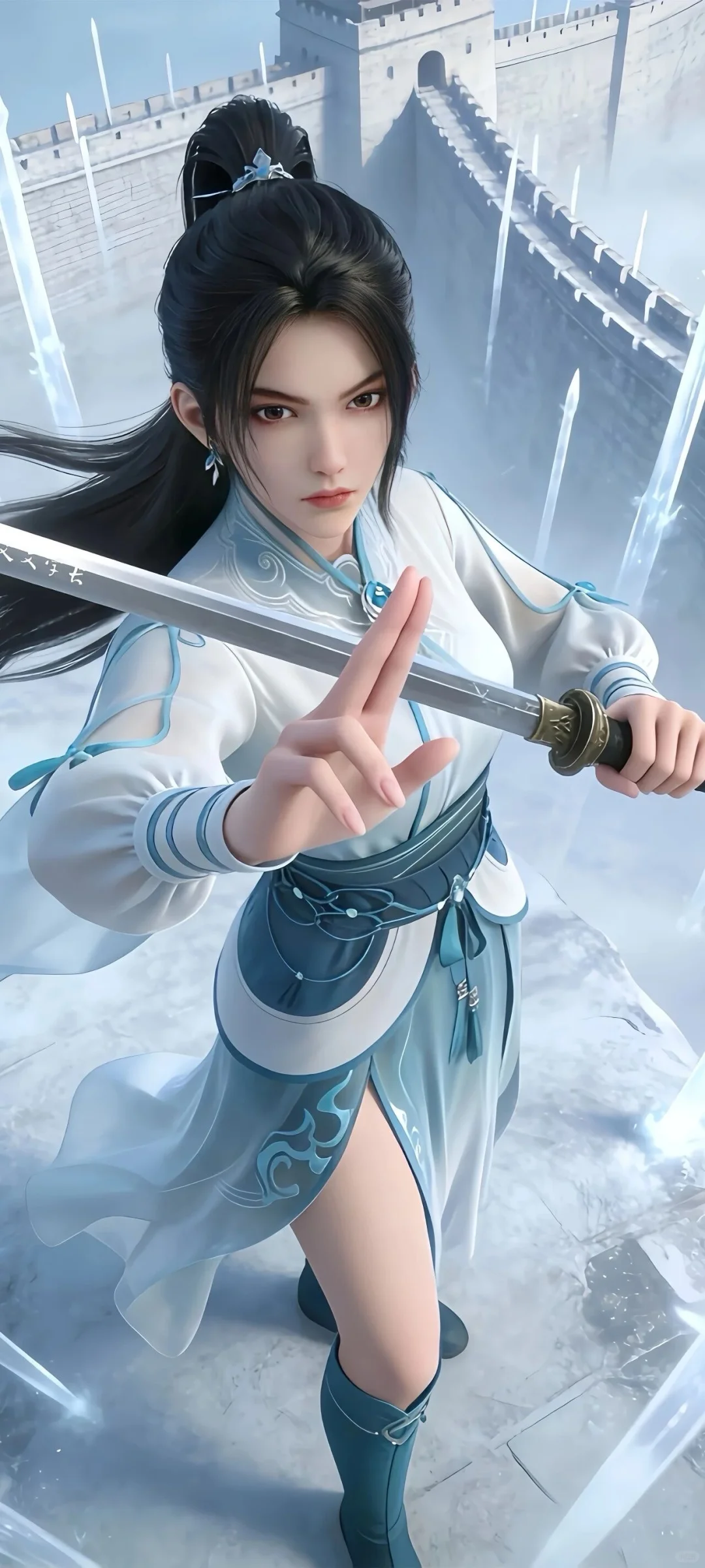 剑来：宁姚 古风 执剑 美腿 壁纸