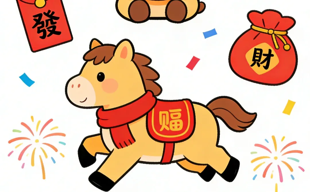 新年小马💰马到成功壁纸
