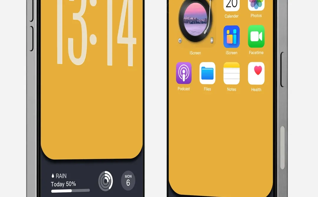 小众的黄色极简手机壁纸！